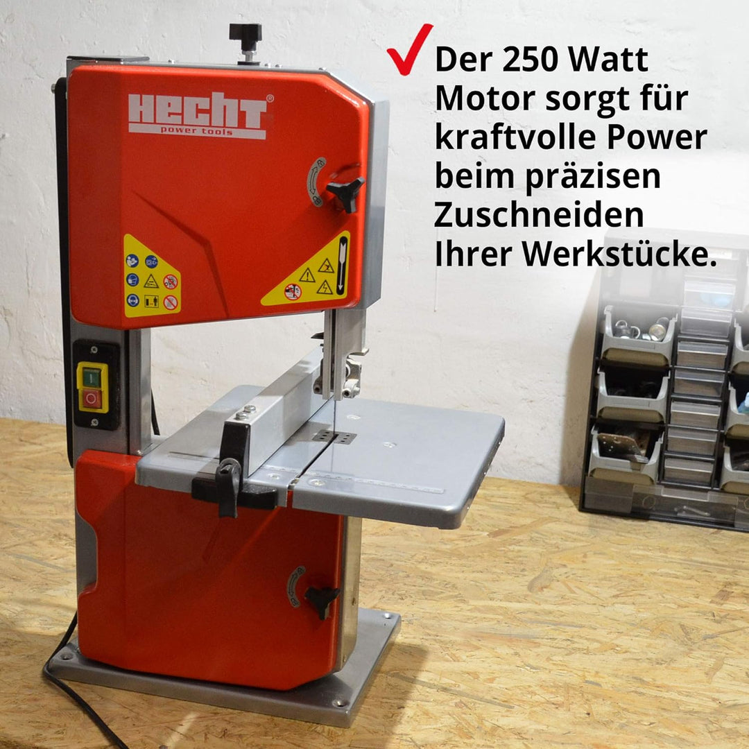 Bandsäge – 250 Watt Power für Hobby und Profi Arbeiten mit Holz und Metall – max. Schnitthöhe 85 mm,