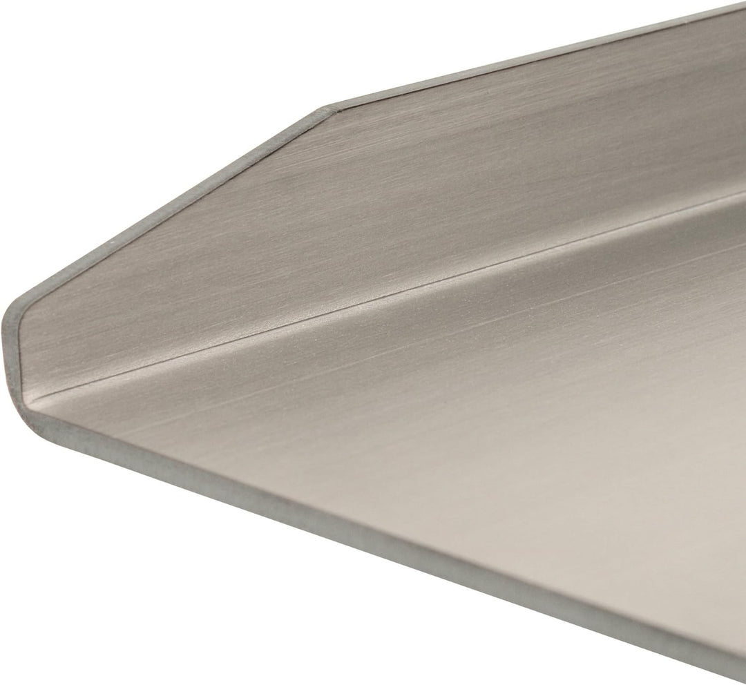 BBQ-Toro Edelstahl Grillplatte | 26 x 43,4 cm | BBQ Plancha passend für Weber Grill | rechteckig | u