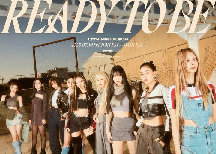 TWICE READY TO BE 12th Mini Album CD+POB+Folding poster on pack+Photobook+Postcard+Message photocard