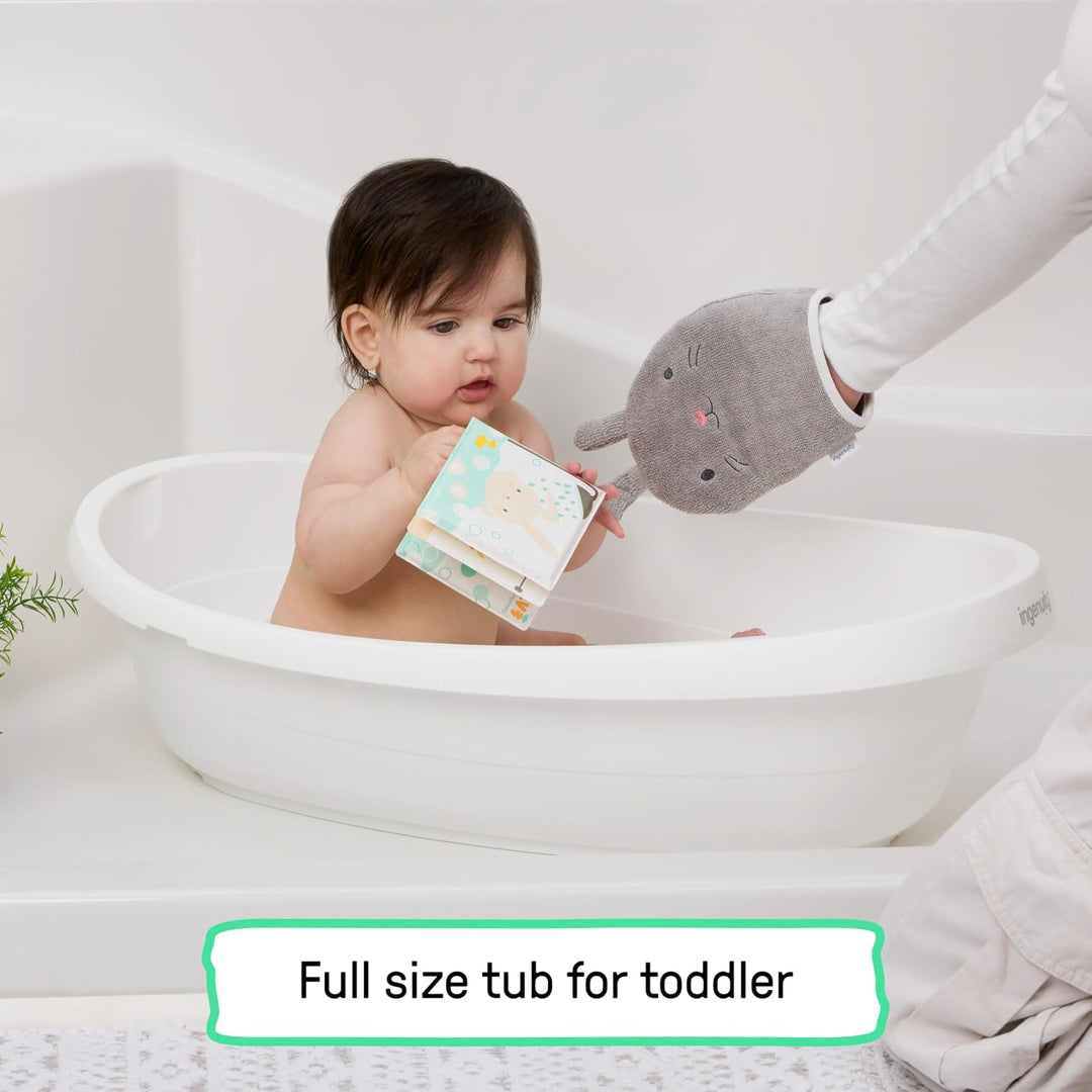 Ingenuity 3-in-1 Babybadewanne zum Mitwachsen, für Neugeborene bis Kleinkinder, unterstützende Hänge