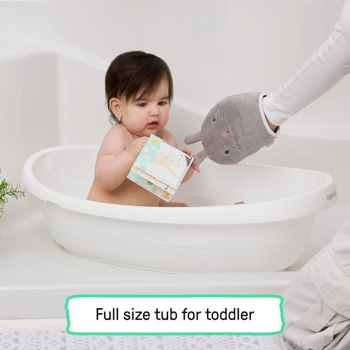 Ingenuity 3-in-1 Babybadewanne zum Mitwachsen, für Neugeborene bis Kleinkinder, unterstützende Hänge