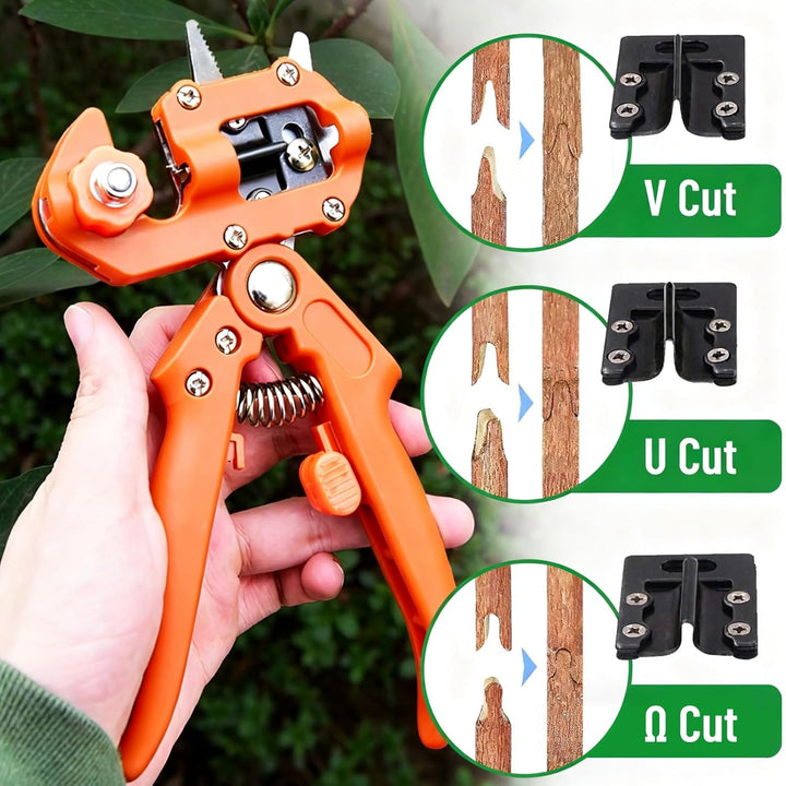 Pfropfen Werkzeug Kit, Gartenarbeit Pfropfwerkzeug, Garden Graft Tool, 2-In-1-Pfropfwerkzeug mit Wir