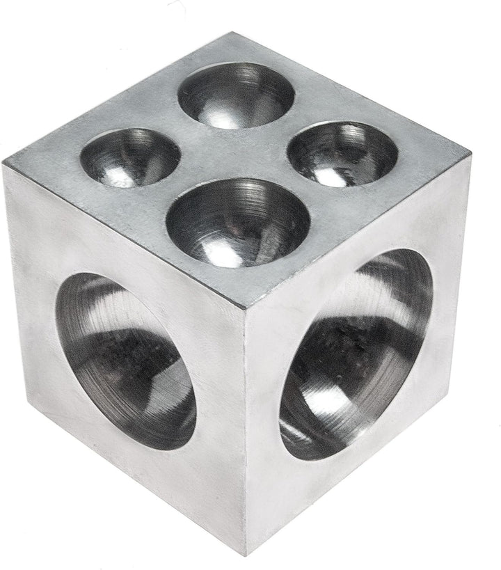 SE JT3403DS Klotzblock mit polierten Hartstahl-Hohlräumen, 5,1 x 5,1 x 5,1 cm 2 x 2 x 2", 2 x 2 x 2"