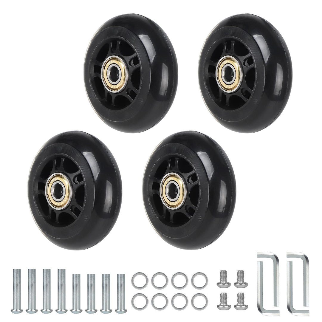 CPROSP 4tlg Ersatzrollen 70 x 24 mm, für Koffer, für Gepäck, für Trolleys 4x 70mm, 4x 70mm