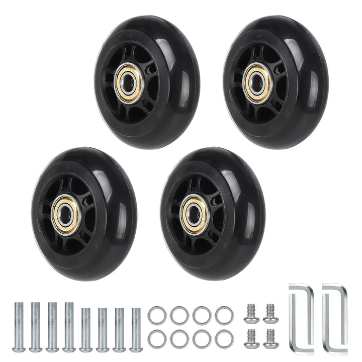 CPROSP 4tlg Ersatzrollen 70 x 24 mm, für Koffer, für Gepäck, für Trolleys 4x 70mm, 4x 70mm