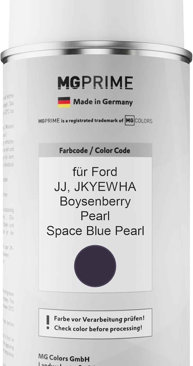 MG PRIME Autolack Sprühdosen Set für Ford JJ/JKYEWHA Boysenberry Pearl/Space Blue Pearl Basislack Kl