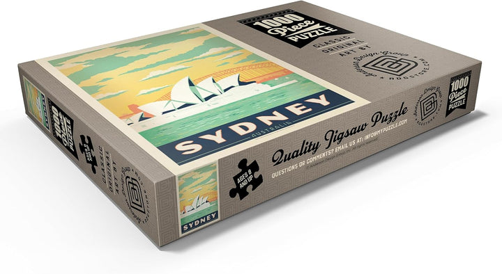 Australien: Sydney Harbor, Vintage Poster - Premium 1000 Teile Puzzle - MyPuzzle Sonderkollektion vo