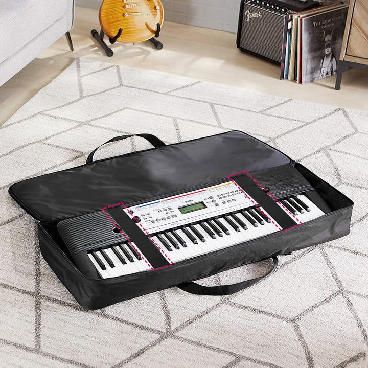 Ruibo Keyboardtasche 61 Tasten,Gigbag 600D Oxford-Tuch mit 10 mm Baumwoll-Gepolstert,Tragbar Langleb
