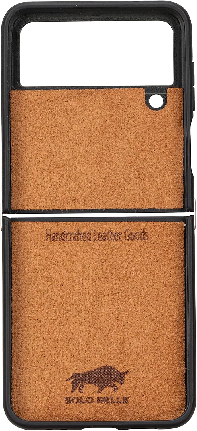 Solo Pelle Lederhülle für das Samsung Galaxy Z Flip4 Flip 4 Hülle aus echtem Leder, Model: Stanford