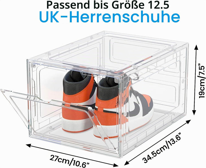 Schuh-Aufbewahrungsboxen, transparent, stapelbar, Kunststoff, Aufbewahrungsboxen, transparente Schuh