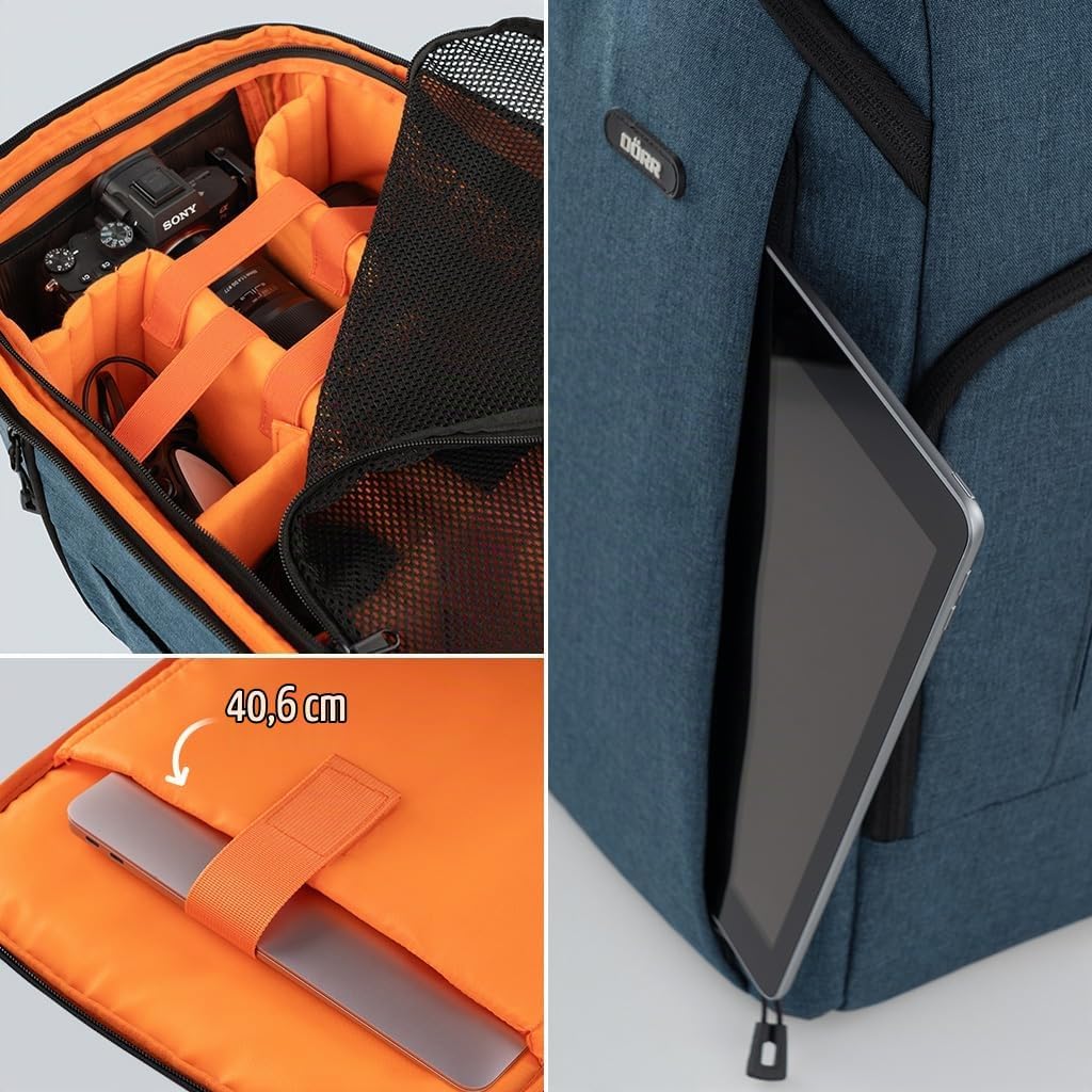 DÖRR Fotorucksack Prag Pro 20L &amp; Prag Go 16L, Wasserdicht, Kamera-Rucksack, 16 Zoll Laptopfach, Spie