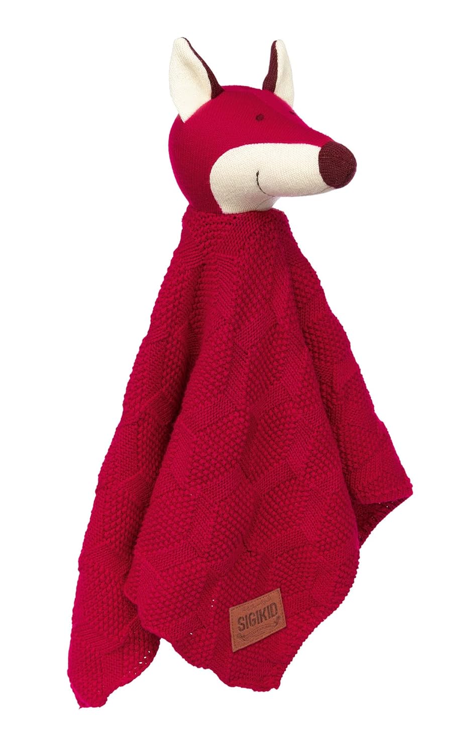 SIGIKID 39630 Strick-Schnuffeltuch Fuchs Knitted Love, kuschelweiches Schmusetuch aus Baumwollstrick