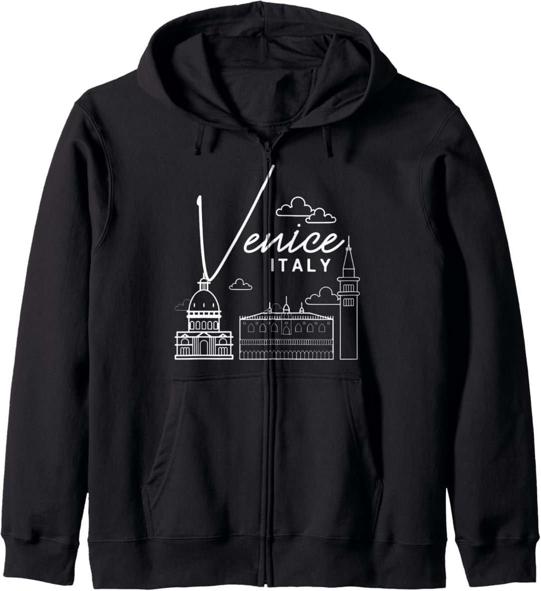 Venedig Italien Stadt Skyline Karte Reise Kapuzenjacke