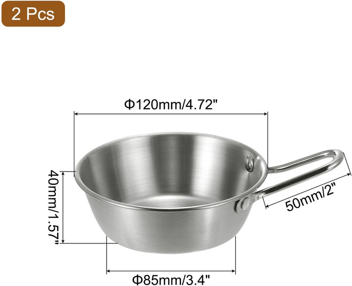 QUARKZMAN 2 Stück Koreanische Traditionelle Weinschalen, 4,72 Zoll 304 Edelstahl Rohreisweinbecher S