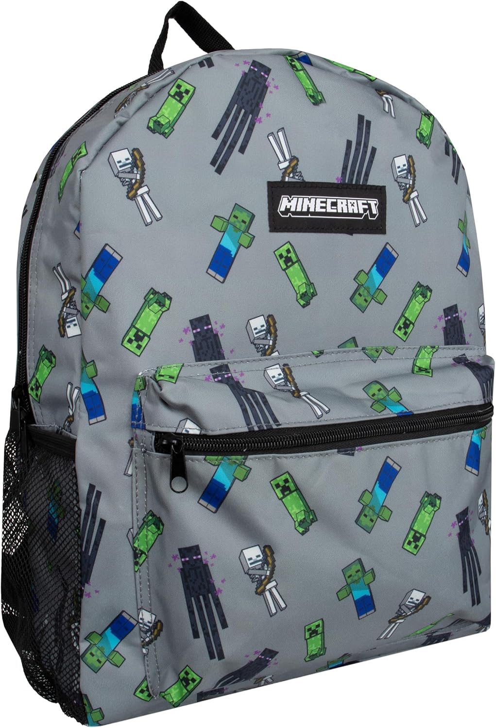 Minecraft Schulranzen Set | Creeper Kinderrucksack | Schulrucksäcke, Brotdosen & Wasserflaschen Set