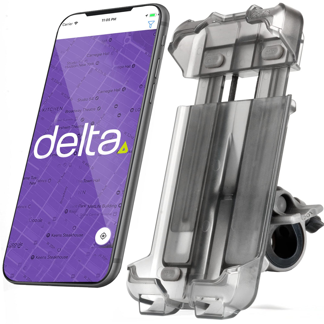 DELTA Smartphone-Halterung für das Fahrrad, für iPhone, Android, Samsung, HTC, wasserdicht grau, gra