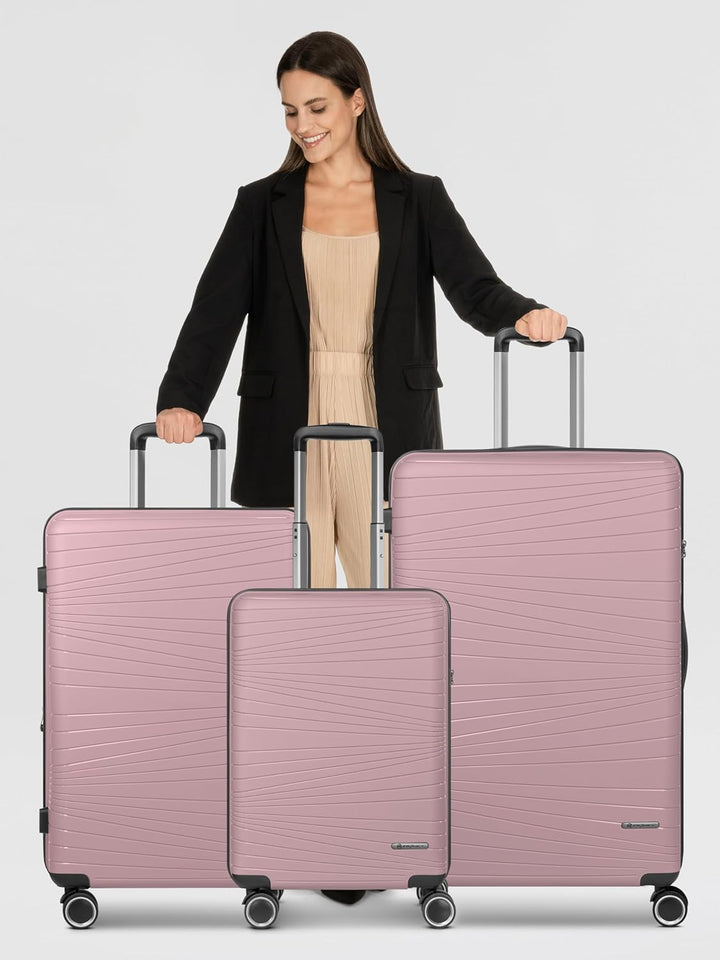 Franky Dallas 3.0 Hartschalen-Kofferset 3 teilig | Trolley-Set ausgestattet mit TSA-Schloss, 4 Rolle