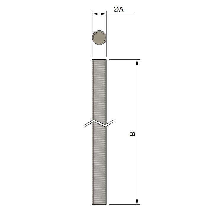 Edelstahl Gewindestange 1000mm DIN976 1 V2A Gewindebolzen M30, M30