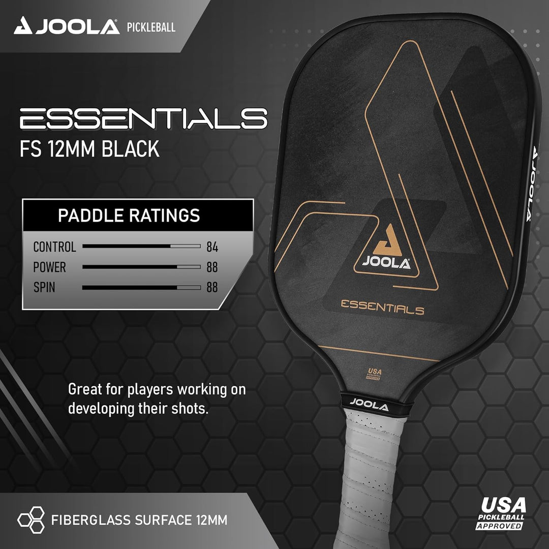 JOOLA Pickleball Essentials Paddle Schläger mit Fiberglas-Oberfläche, Polymer-Kern und USAPA-Zertifi