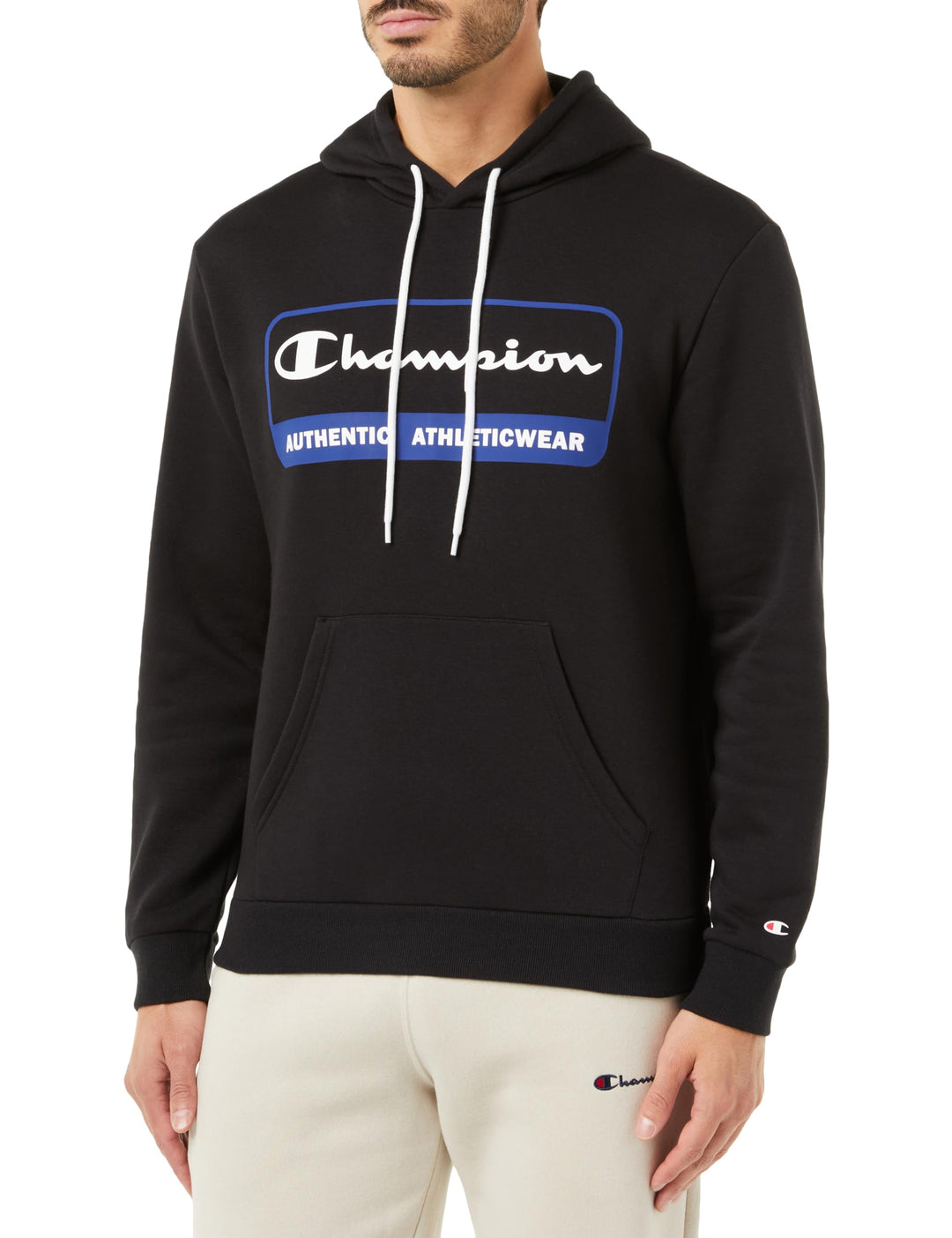 Champion Herren Legacy Graphic Shop Authentic-Powerblend Fleece Kapuzenpullover M Nero, M Nero