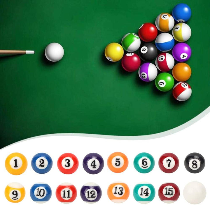 Alomejor 16 Stück Billardkugel 25mm Harz Mini Billardkugel Kinderspielzeug Kleiner Pool Queue Bälle