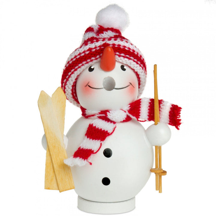 SIKORA Dicke Räuchermännchen aus Holz Weihnachtsfigur Deko Räucherfigur - RM-D, Farbe/Modell:D01 wei