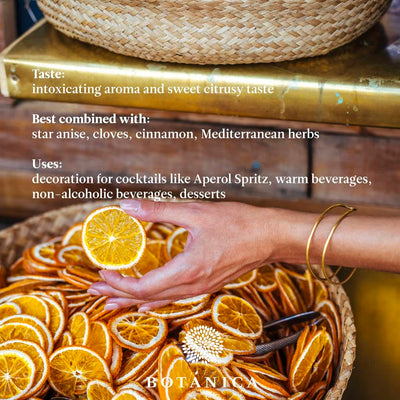 Getrocknete Fruechte, Getrocknete Orangenscheiben fuer Gin Cocktail, Getränke Dekoration aus 100% na