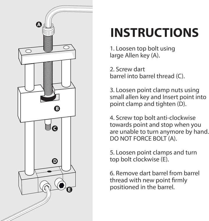 Harrows easy darts repointing tool ? hand-repointer zum austausch der dartspitzen
