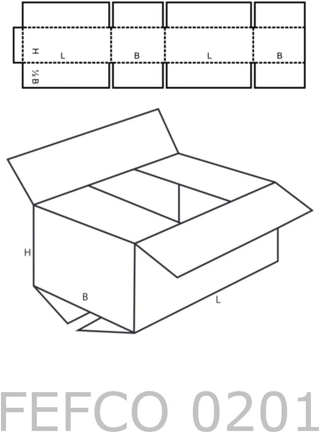 50 Faltkartons 360 x 200 x 200 mm, Verpackung Versand Schachtel aus Wellpappe Karton Kiste Postversa