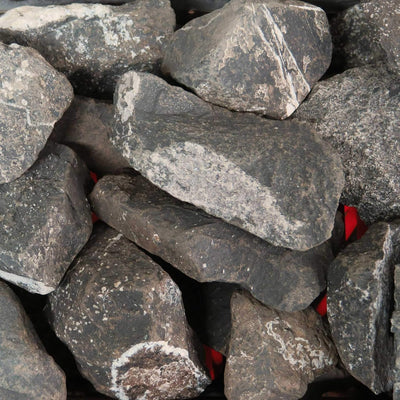 Deutsche Diabas Saunasteine 25 kg 5-8 cm, 5-11 cm oder 8-12 cm, hochwertige Aufgusssteine für den Sa