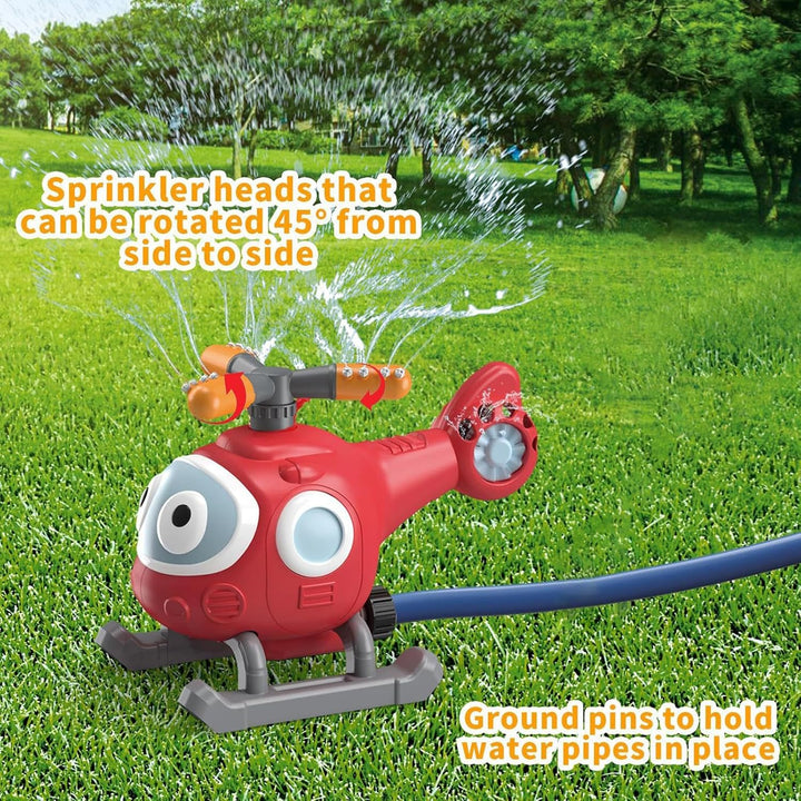 2-in-1-Wasserspray-Sprinkler-Baseball-Hubschrauber-Hubschrauber-Spielzeug für Kinder im Freien, 45 G