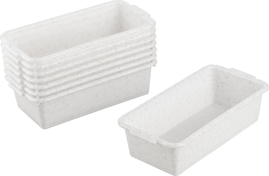 Kigima Aufbewahrungskorb 20x10x5,5cm 0,7L 8er Set – Allzweckkorb aus robustem Plastik (BPA-frei) – A