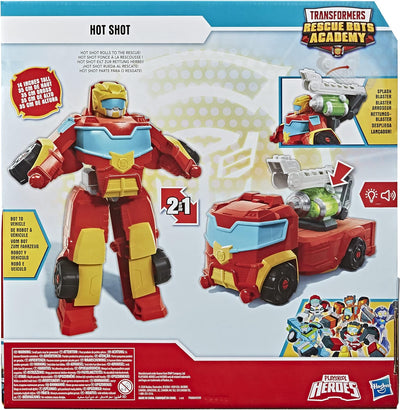 Transformers Rescue Bots Academy Rescue Power Hot Shot verwandelbarer Roboter, Action-Figur mit Lich