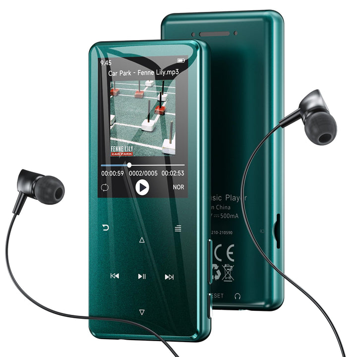MP3 Player Bluetooth 5.3 64GB mit 2,4" Display, Touch-Tasten &amp; Lautsprecher