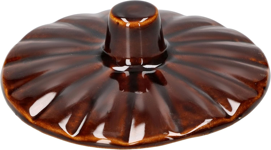 KOTARBAU® Steinguttopf 3,2 L Gärtopf Sauerkrauttopf Gurkentopf Einmachtopf aus Steinzeug mit Deckel