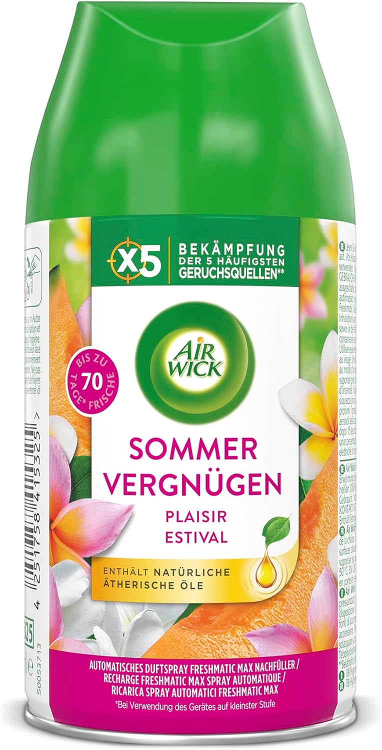 Air Wick Freshmatic Max Raumspray – Nachfüller für den Air Wick Freshmatic Max – Duft: Sommervergnüg