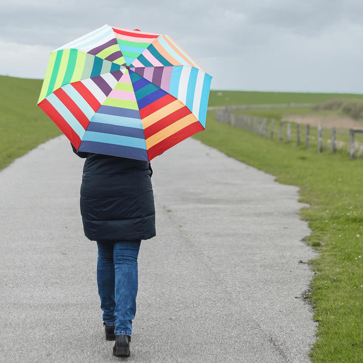Remember Regenschirm Allegra - farbenfroher Taschenschirm sorgt für gute Laune an tristen Tagen - st