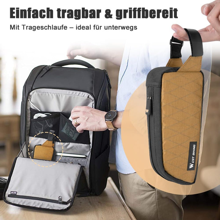 Fahrrad Rahmentasche Oberrohrtasche – Ultraleicht 1L wasserdichte Fahrradtasche Rahmen mit Klett- &