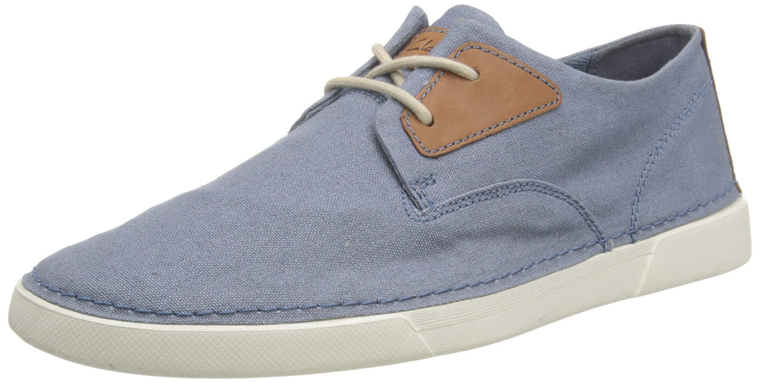 Clarks Herren Gereld Tie Sneaker 39.5 EU Blue Textile, 39.5 EU Blue Textile