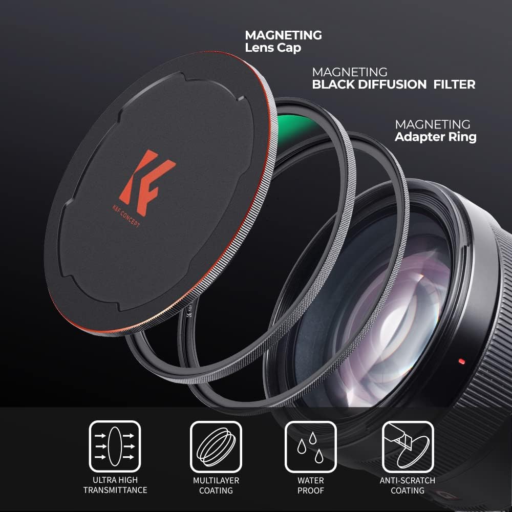 K&F Concept Nano X-Serie Black-Mist 1/8 magnetisch Magnetfilter Black Promist 1/8 Filter Effektfilte