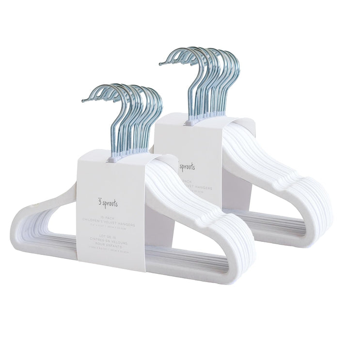 3 Sprouts Kinder Kleiderbügel aus Samt - rutschfest & Robust - Ideal für Baby- & Kleinkinderkleidung