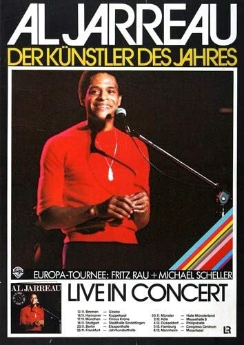 Al Jarreau - The Rainbow, Tour 1979 » Konzertplakat/Premium Poster | Live Konzert Veranstaltung | DI