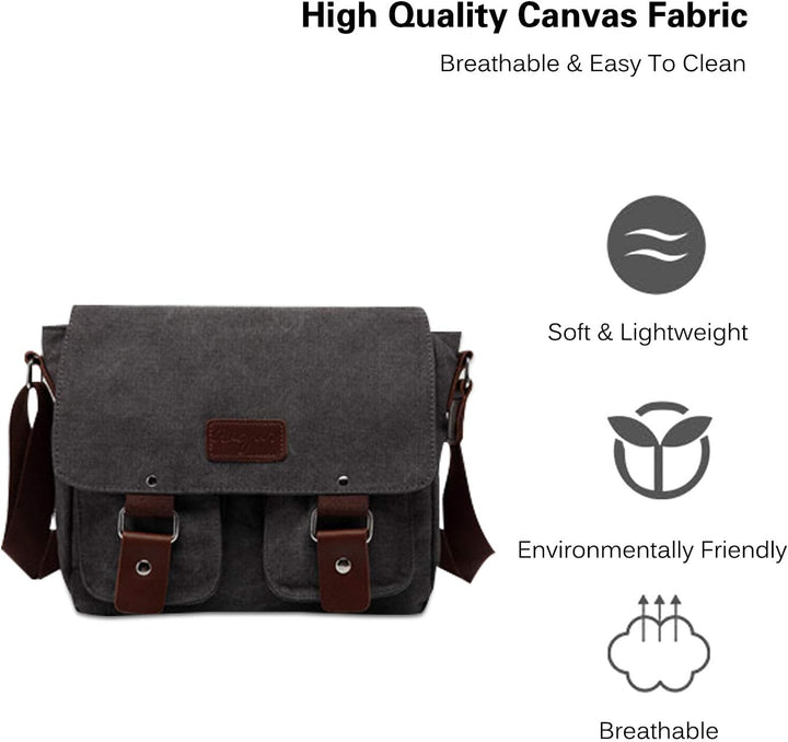 FANDARE Neu Retro Messenger Bag Umhängetasche Schultertasche 14 Zoll Laptoprucksäcke Herren Tasche K