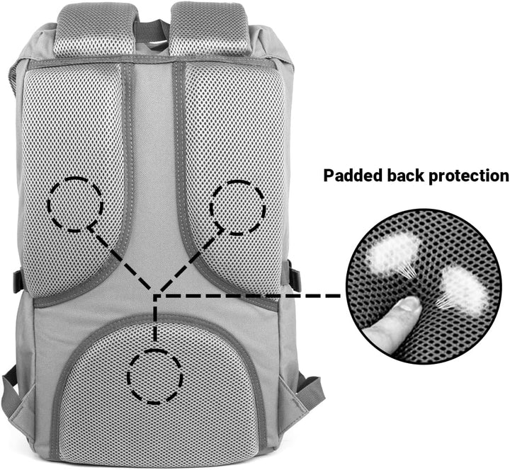 KAUKKO Rucksack Damen Herren Daypack mit Laptopfach für 14 Zoll Notebook für Freizeit Job Uni Reisen