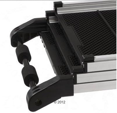 Zusammenklappbare Alu-Teleskop-Hunderampe (geeignet für Hunde bis 85 kg) - perfekt, um Ihrem Hund in