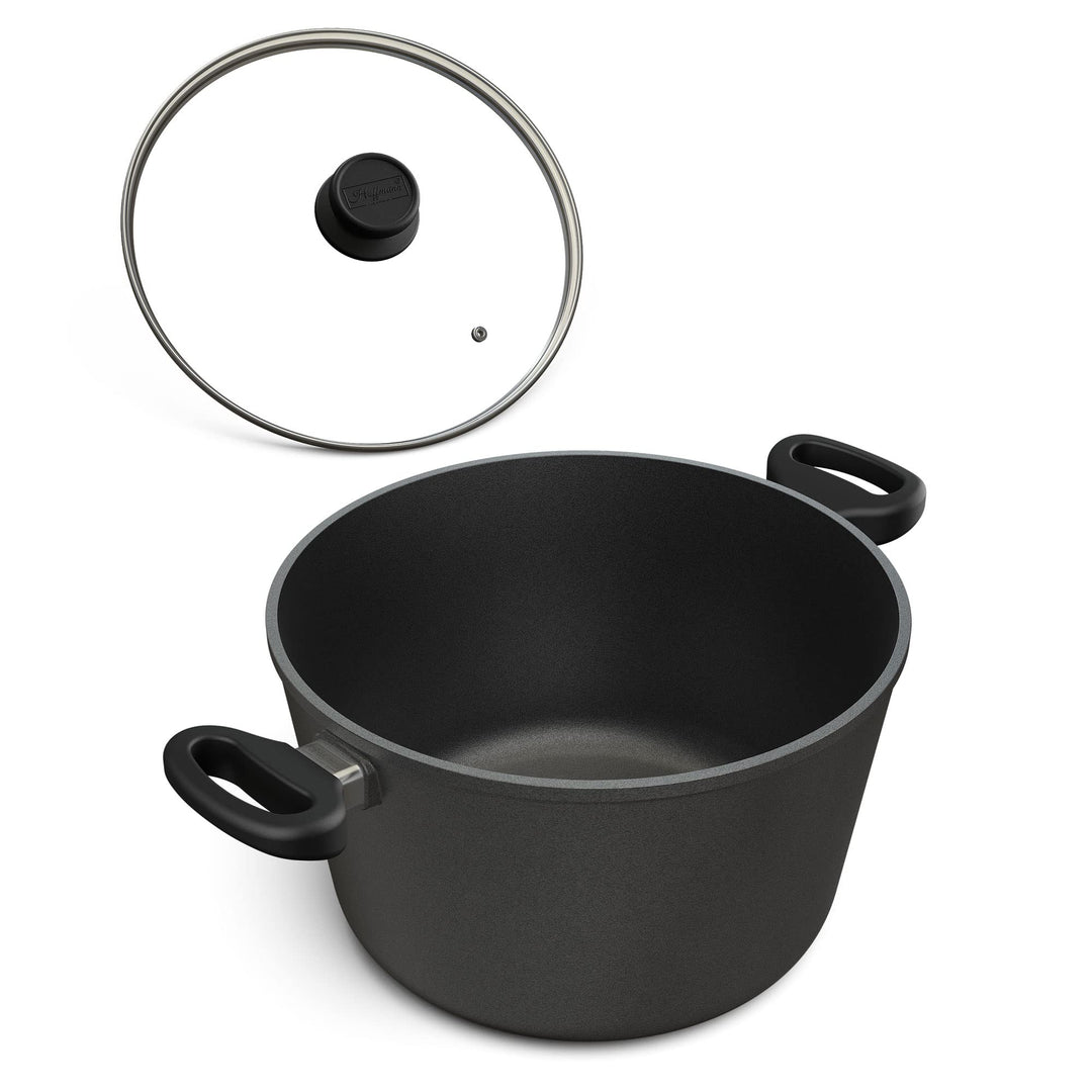 Hoffmann Induktions Schmortopf Made in Germany 28cm 8 Liter I 16 cm Höhe I Gemüsetopf Kochtopf besch