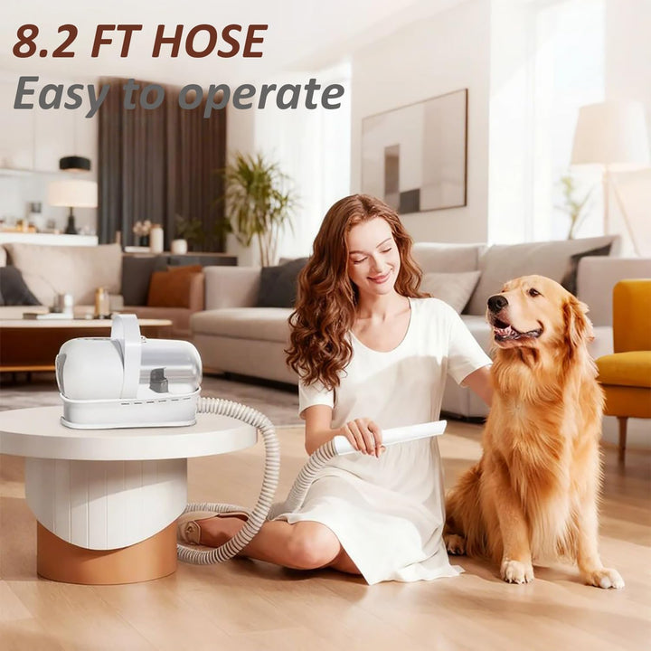 7 In 1 Hundeschermaschine Mit Staubsauger, Hundestaubsauger Mit Bürste, Super Saugkraft Mit 13000pa,