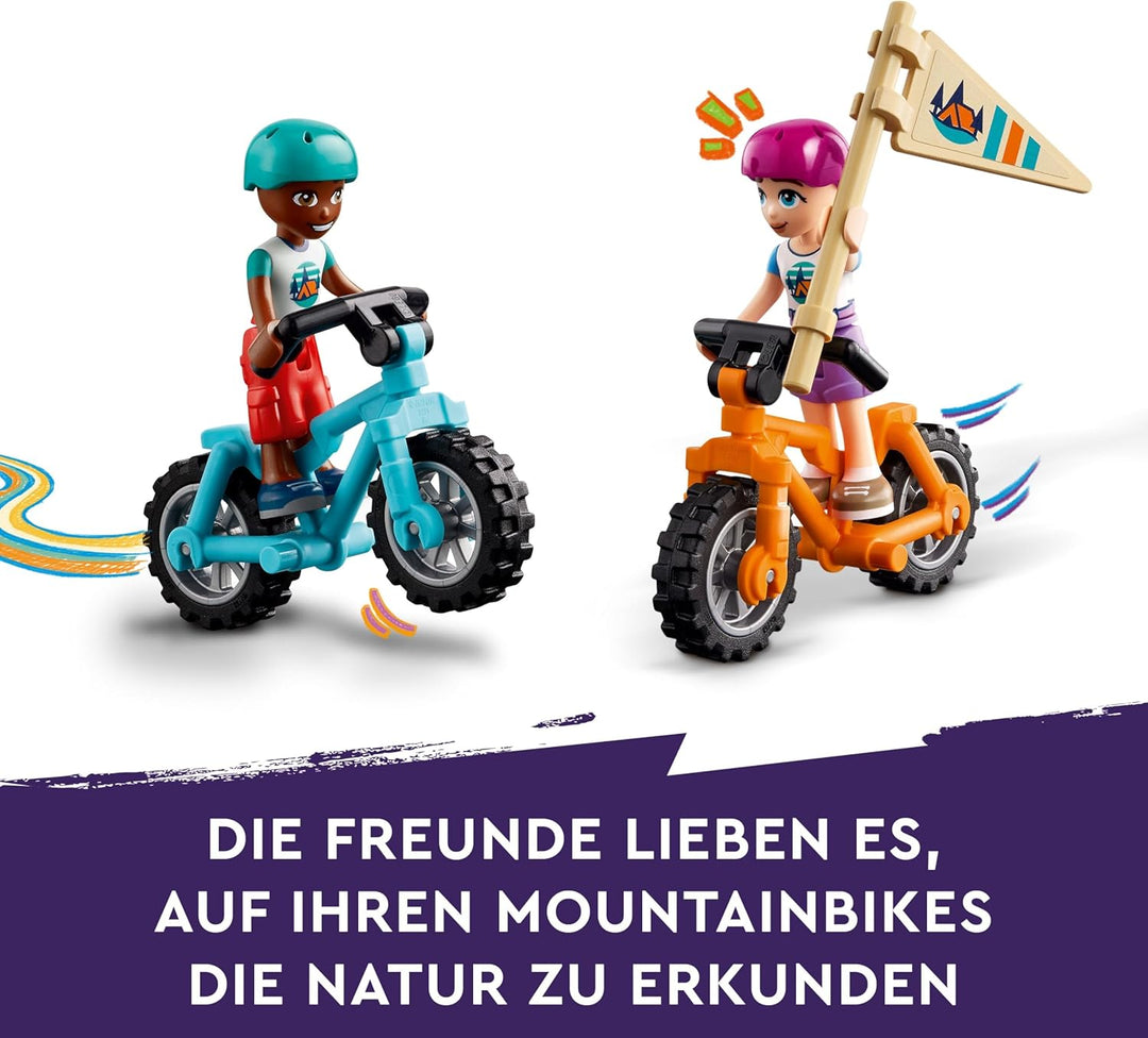 Lego Friends Gemütliche Hütten im Abenteuercamp, Spielset für Rollenspiele in freier Natur, Kindersp