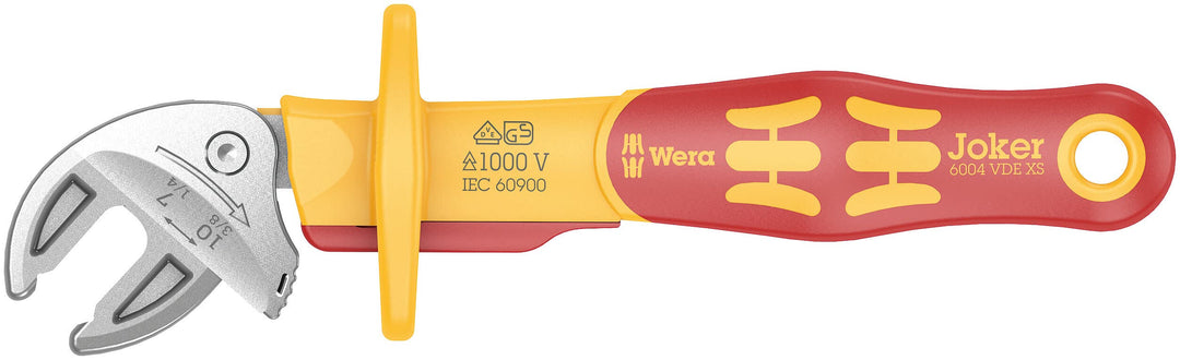 Wera 05020150001 6004 Joker VDE XS, VDE-isolierter, selbstjustierender Maulschlüssel, 7-10 mm (1/4''