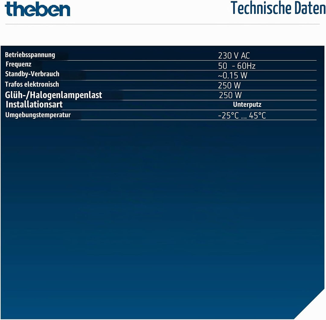 Theben 5420130 DIMAX 542 plus S I Unterputz I Universaldimmer I mit automatischer Lasterkennung I Di